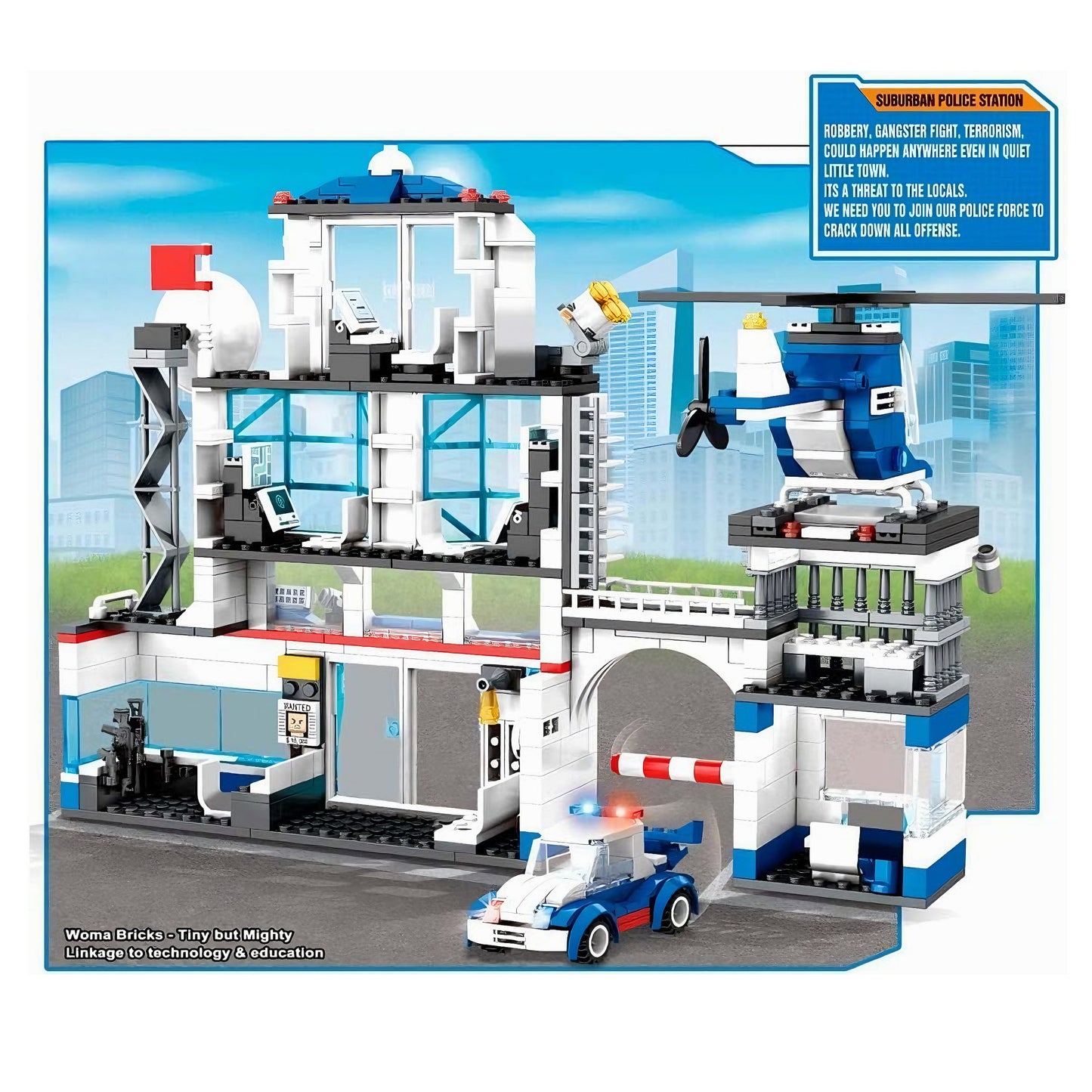 SWAT City Police Station Building Block Toy Set – 563 Pieces | Action-Packed Play (Kids 6+)
