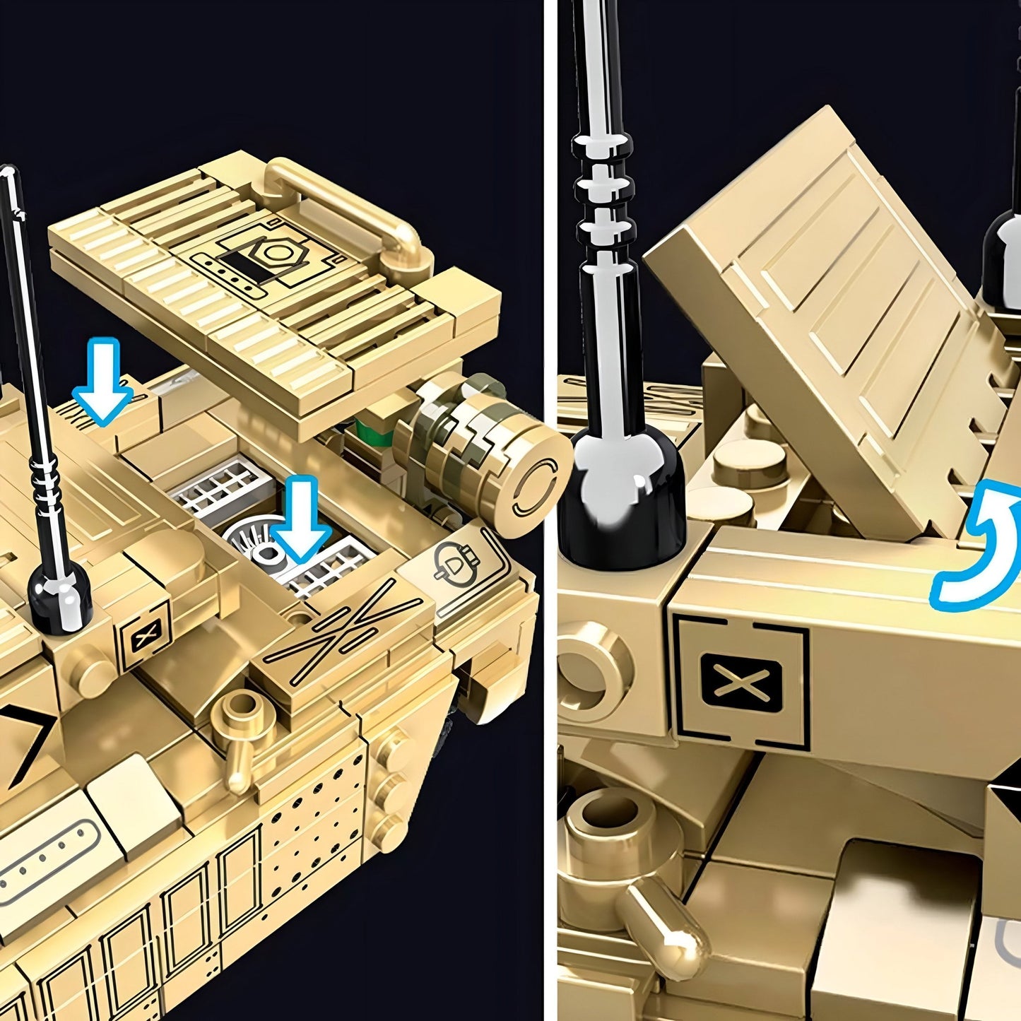 Battle Tank STEM Toy – 461 PCS Military Building Set for Kids - STEM Building Toy by LULEGO