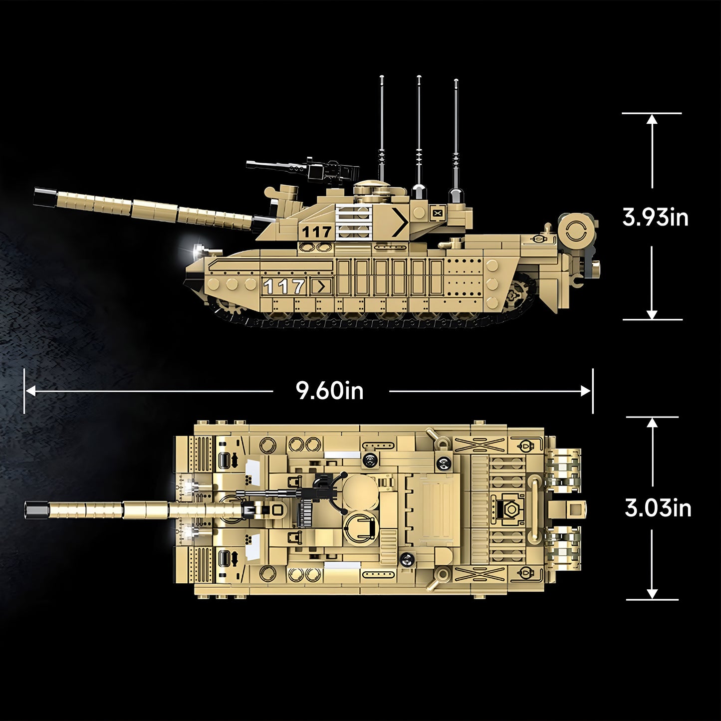 Challenger Main Battle Tank Building Set (461-Pieces)