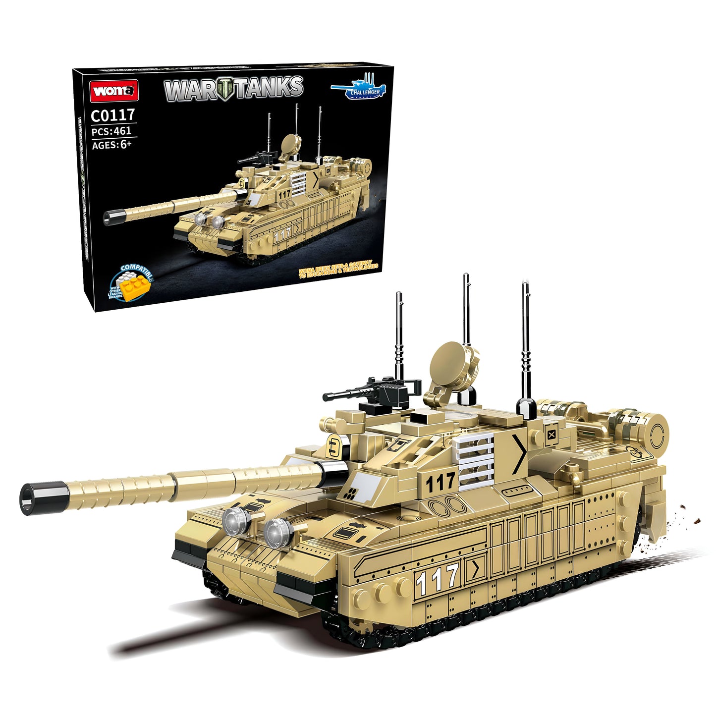 Challenger Main Battle Tank Building Set (461-Pieces)