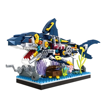 Cyberpunk Shark Building Set – Dive into an Exciting Marine Adventure! (499 Blocks) 6+