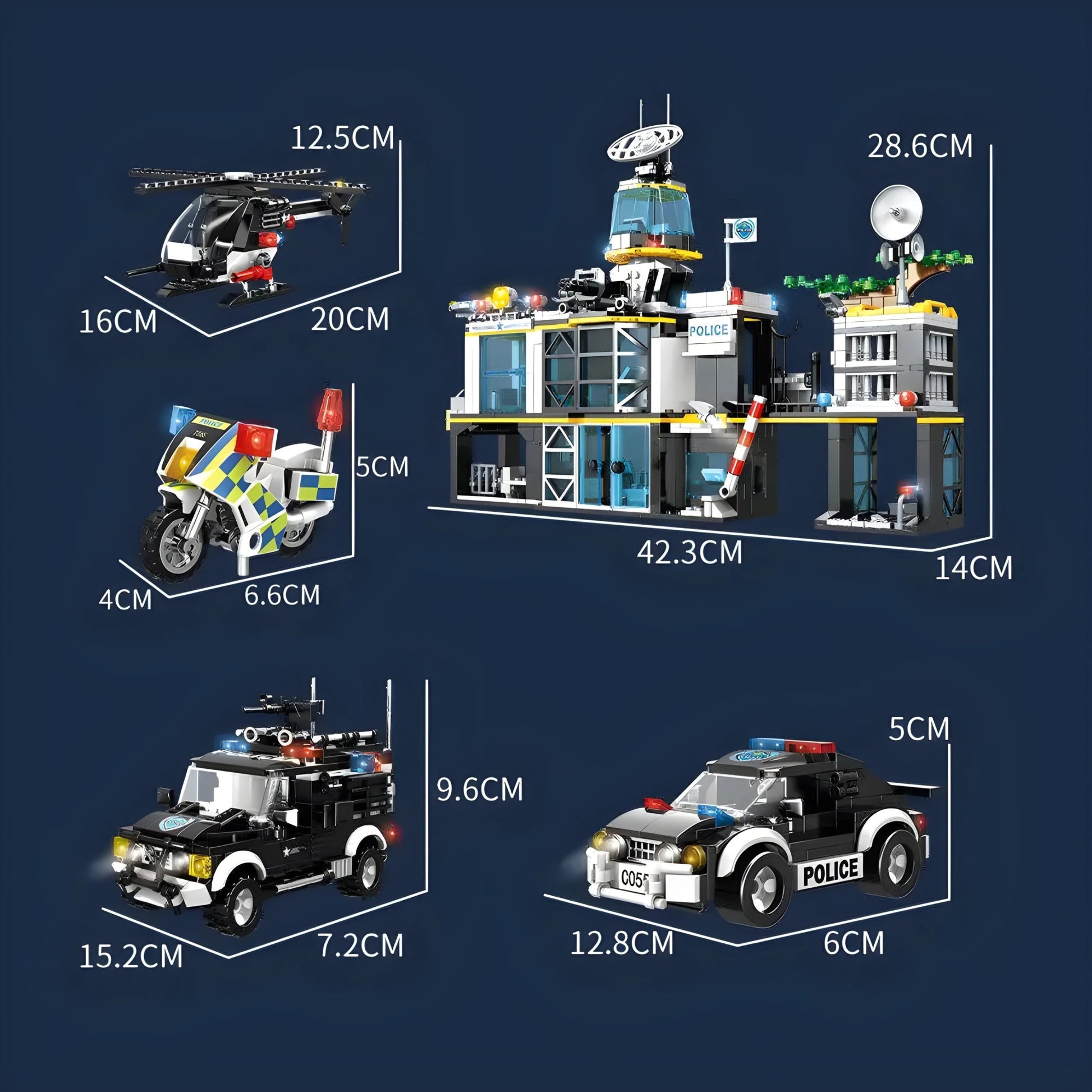 Police Station Building Set – 1261 PCS Ultimate City STEM Kit - STEM Building Toy by LULEGO