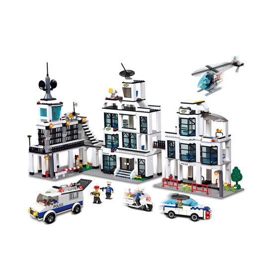 Brictek Police Academy Building Kit – 1291 Pieces | Ultimate Police Headquarters
