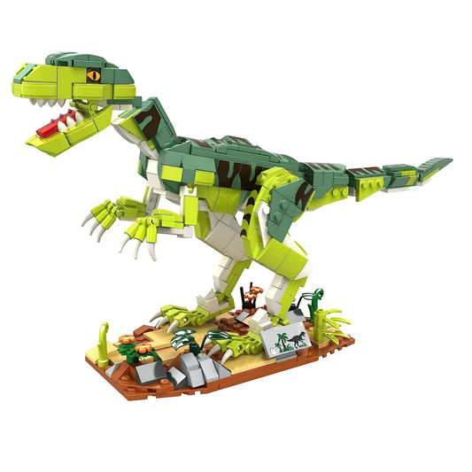 Dino Velociraptor and Jurassic Theme Building Blocks Toy – 535 Pieces