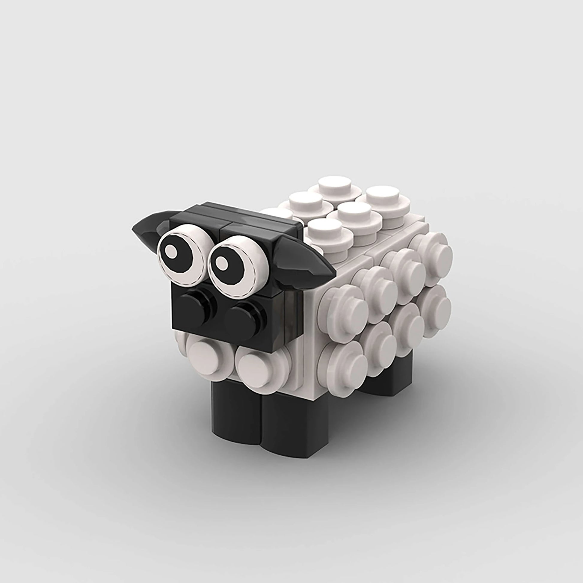 Mini Sheep Cartoon Toy – 52 PCS Animal Brick Set for Kids 6+ - STEM Building Toy by LULEGO