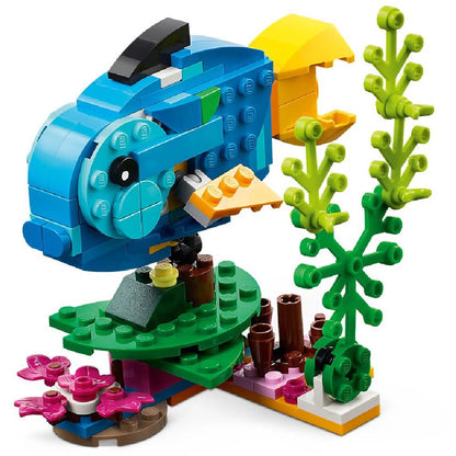 3 - in - 1 Exotic Parrot Toy – 253 PCS Transformable Brick Model - STEM Building Toy by LULEGO