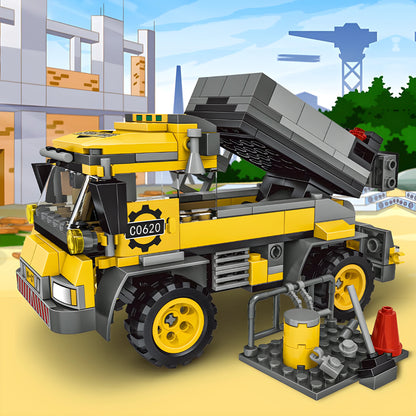 2-in-1 Cement Mixer Constructor Building Block Toy Set – 397 Pieces
