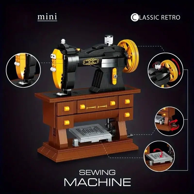 Retro Sewing Machine – 633 PCS DIY STEM Model for All Ages - STEM Building Toy by LULEGO